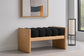 Waverly - Bench With Natural Frame