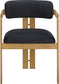 Aurum - Vegan Leather Upholstered Dining Chair With Brushed Brass Base (Set of 2)