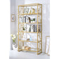 Milavera - Bookshelf - Clear Glass & Gold