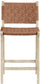 Entwine - Vegan Leather Upholstered Counter Stool - Painted Natural