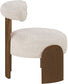 Calder - Linen Textured Fabric Upholstered Accent Chair - Painted Brown Base