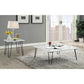 Telestis - Coffee Table - White Marble Top & Black