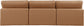 Comfy - Faux Leather Modular Armless Sofa 3 Seats