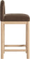 Conrad - Velvet Counter Stool With Natural Legs