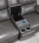 U108 - Reclining Loveseat (Gel Faux Leather) - Gray