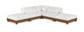 Turin - Chenille Fabric Upholstered Modular Sectional - Cream