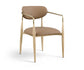 Ronda - Vegan Leather Upholstered Dining Arm Chair - Natural Legs
