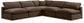 Comfy - 5 Piece Velvet Modular Corner Armless Sectional