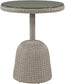 Seacrest - Tempered Glass Top And Wicker Outdoor Patio Counter Height Table