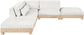 Turin - Chenille Fabric Upholstered Modular Sectional - White