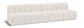 Arc - Boucle Fabric 4 Seats Modular Sofa