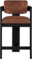 Sacha - Velvet Stool With Black Base
