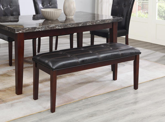 D128 - Bench - Black / Dark Brown