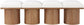 Pavilion - 4 Piece Modular Bench With Brown Base