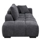 Chosen - Sectional Sofa With 6 Pillows - Gray Chenille