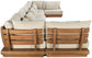 Mirella - 7 Piece Water Resistant Fabric Upholstered Outdoor Patio Modular Sectional