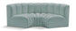 Arc - Faux Leather 3 Piece Modular U-Shaped Sofa