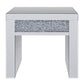 Noralie - 24" Square End Table - Mirrored & Faux Diamonds