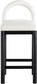 Conrad - Linen Counter Stool With Black Legs