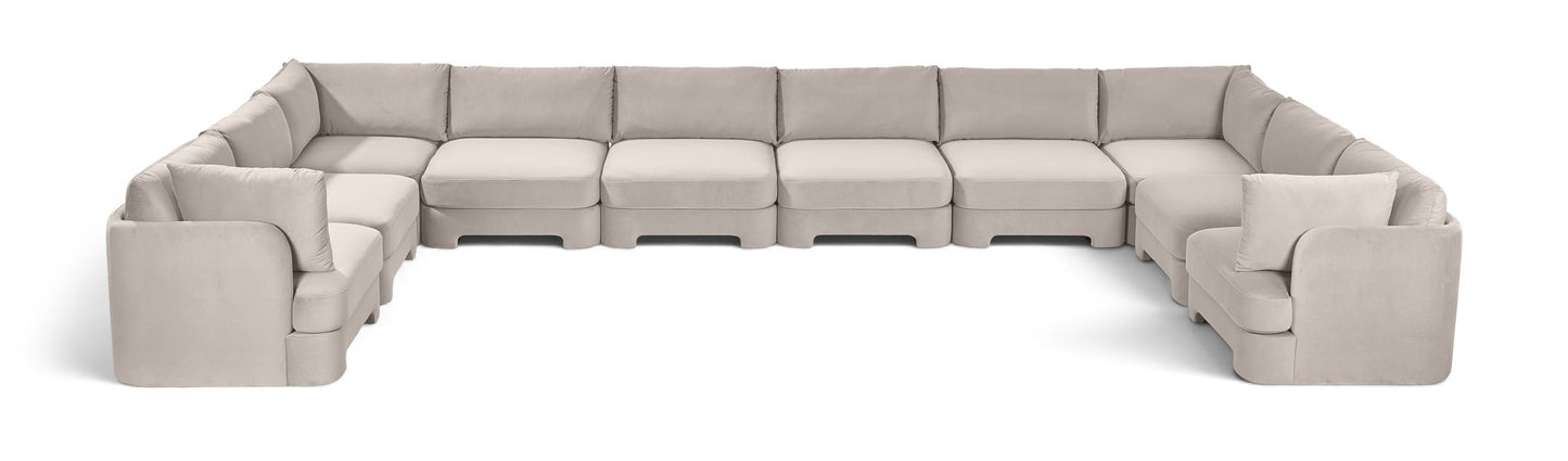 Hammond - Velvet Performance Fabric Upholstered 10 Piece Sectional