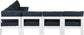 Nizuc - Outdoor Patio 7 Piece Modular Sectional With White Frame