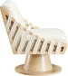 Millwin - Swivel Accent Chair With Natural Base