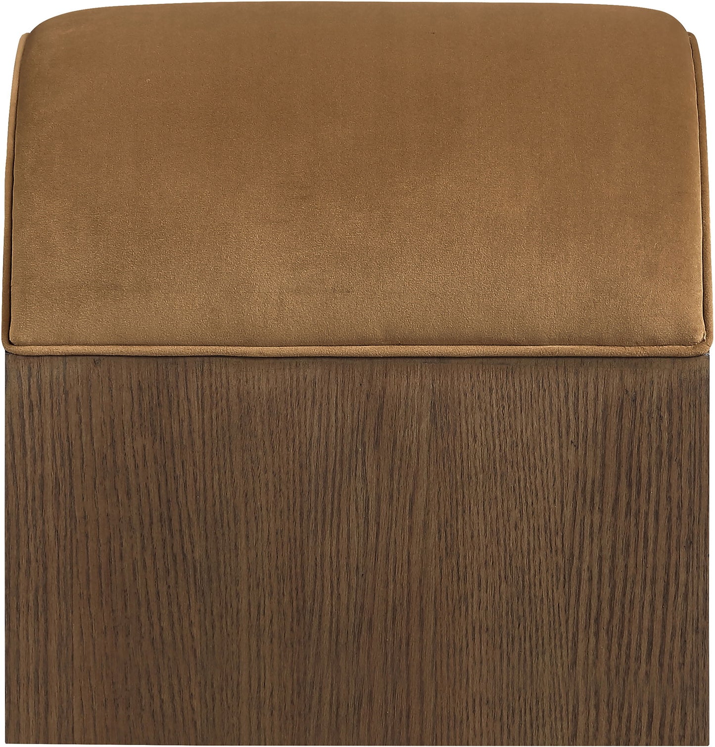 Sable - Velvet Performance Fabric Upholstered Bench - Saddle