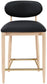 Riccio - Stool - Natural And Gold Frame