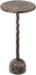 Helix - Genuine Marble Top And Aluminum Base End / Side Table - Brown / Bronze