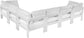Nizuc - Outdoor Patio 6 Piece Modular Sectional With White Frame