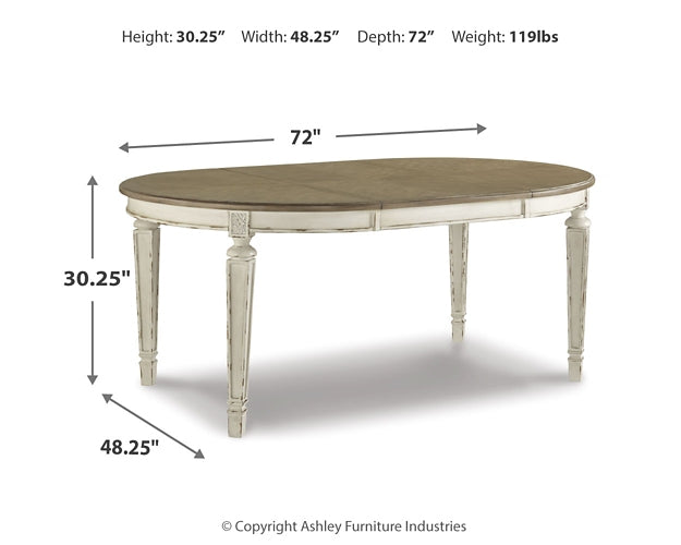 Realyn Oval Dining Room EXT Table