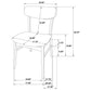 Dortch Dining Side Chair Walnut and Brown (Set of 2)