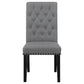 Alana Fabric Upholstered Dining Side Chair Grey (Set of 2)