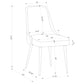 Alan Fabric Upholstered Dining Side Chair Grey (Set of 2)