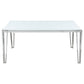 Pauline Rectangular 64-inch Glass Top Dining Table Chrome