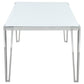 Pauline Rectangular 64-inch Glass Top Dining Table Chrome