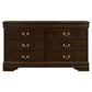 Louis Philippe 6-drawer Dresser Cappuccino