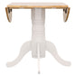 Allison Round 40-inch Drop Leaf Extension Dining Table White