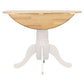 Allison Round 40-inch Drop Leaf Extension Dining Table White
