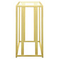 Adri Glass Top Entryway Console Table Matte Brass