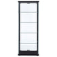 Delphinium 5-shelf Clear Glass Curio Display Cabinet Black