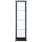 Cyclamen 4-shelf Clear Glass Curio Display Cabinet Black