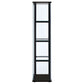 Cyclamen 4-shelf Clear Glass Curio Display Cabinet Black