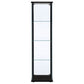 Cyclamen 4-shelf Clear Glass Curio Display Cabinet Black