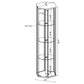 Zahavah 4-shelf Hexagonal Clear Glass Curio Cabinet Black