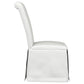 Shawna Upholstered Skirted Side Chair White (Set of 2)