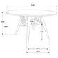 Everton 5-piece Round 53-inch Dining Table Set Dark Walnut