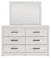Cayboni Queen Panel Bed with Mirrored Dresser, Chest and 2 Nightstands