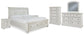 Robbinsdale California King Sleigh Bed with Storage with Mirrored Dresser, Chest and 2 Nightstands