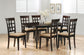 Gabriel 7-piece Extension Leaf Dining Table Set Cappuccino